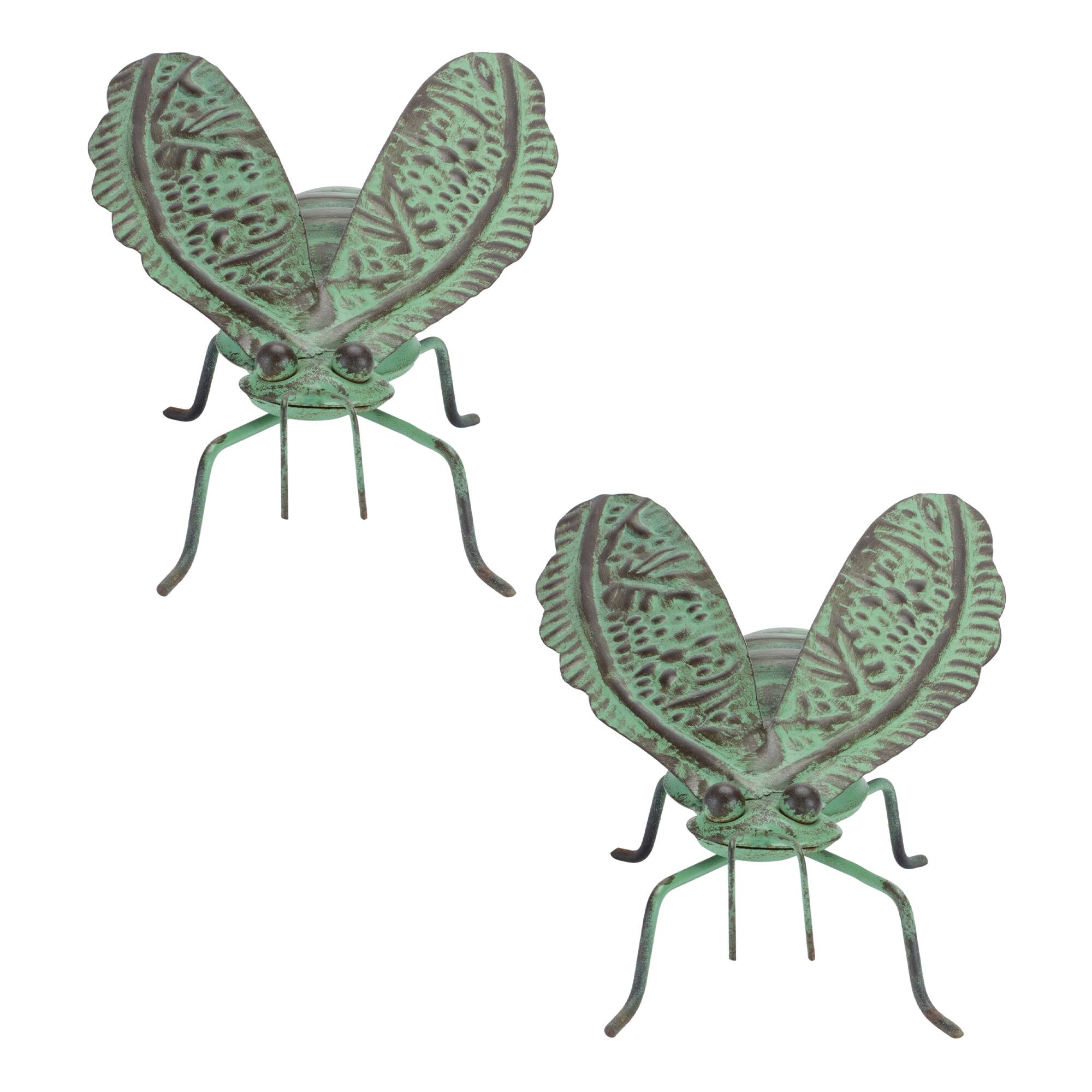 7" Iron Metal Bumblebee Garden Accents, 2ct.